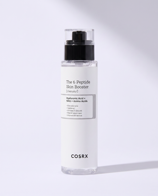 COSRX 6X Peptide Collagen Booster Toner 150ml - frosted pump bottle, front label, white background