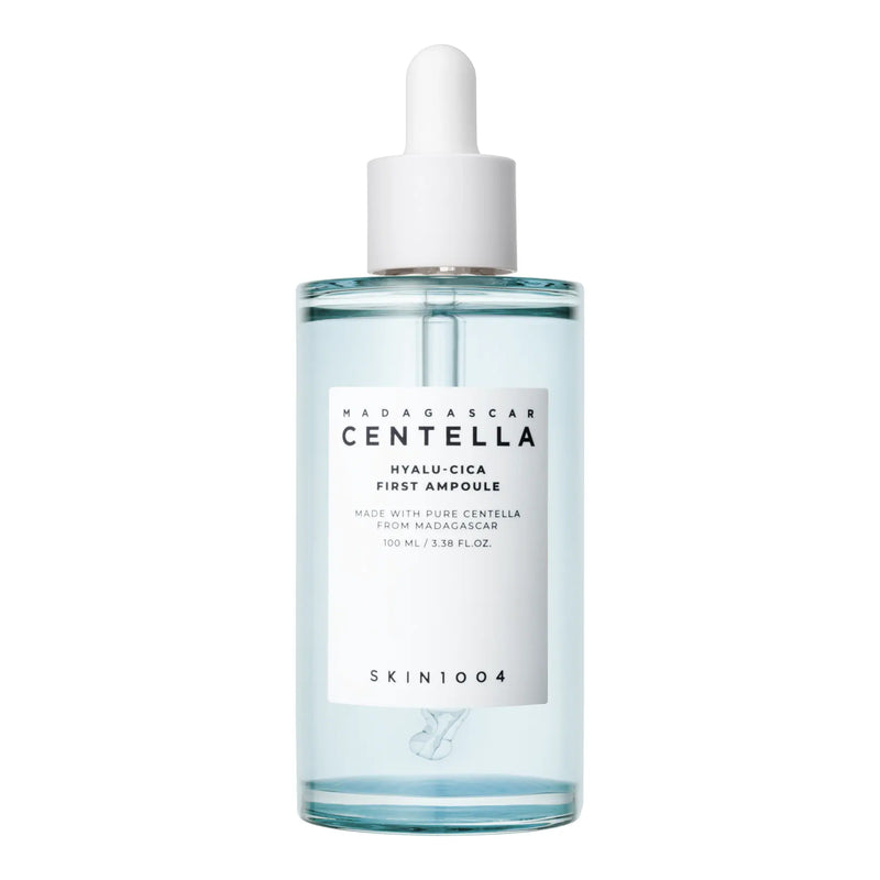 SKIN1004 Hyalu-Cica First Ampoule 100ml - clear ampoule bottle, front label, white background