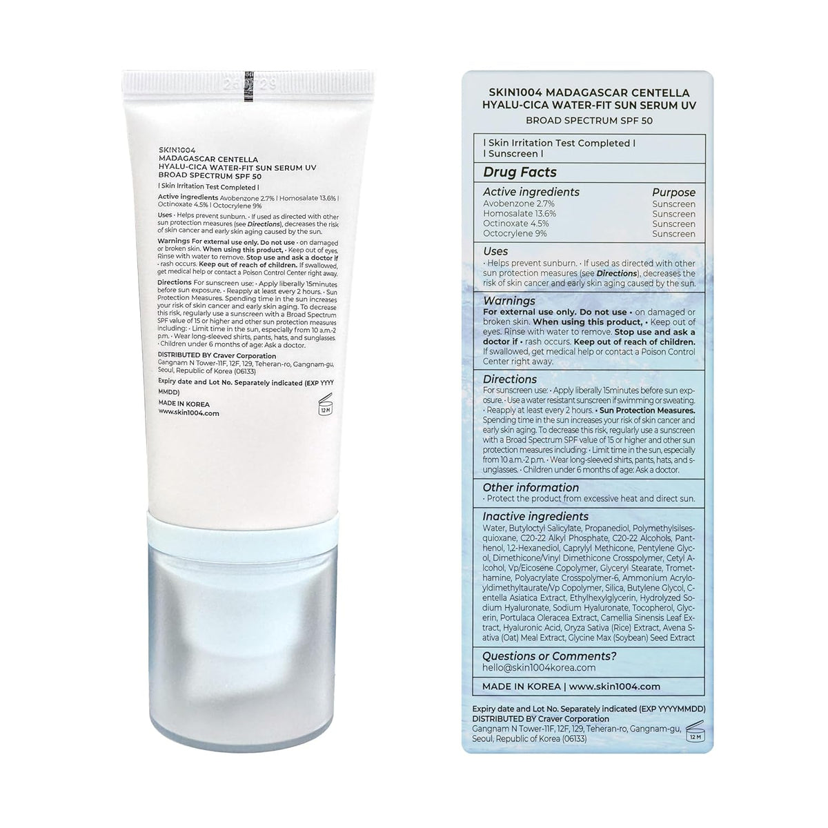 Back of the tube showing the drug facts panel with active ingredients, uses, warnings and directions