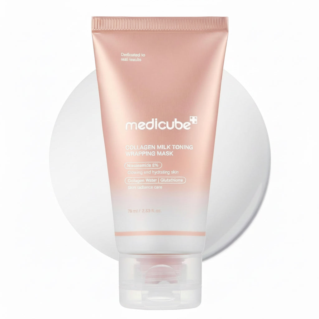 Medicube Collagen Milk Toning Wrapping Mask 75ml - Korean Collagen Brightening Wrapping Mask K-Beauty