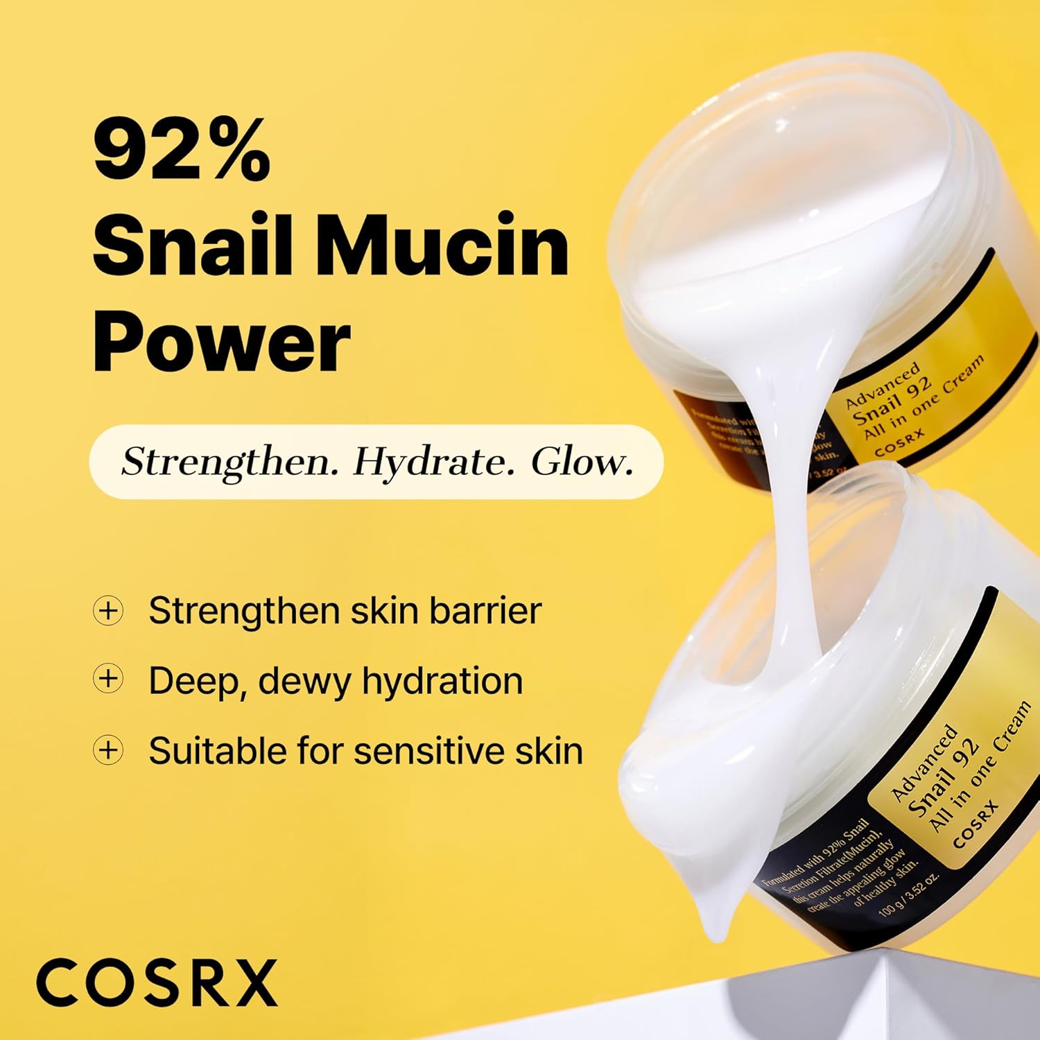 COSRX Snail Mucin 92% Repair Cream - COSRX K-Beauty