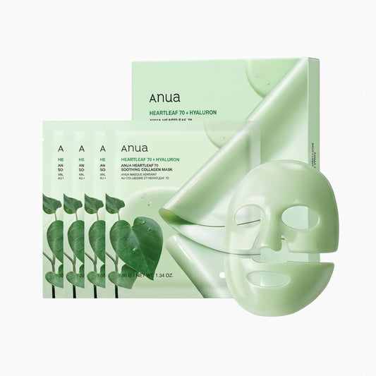 Anua Heartleaf 70 Soothing Collagen Mask - Korean Heartleaf Collagen Sheet Mask K-Beauty