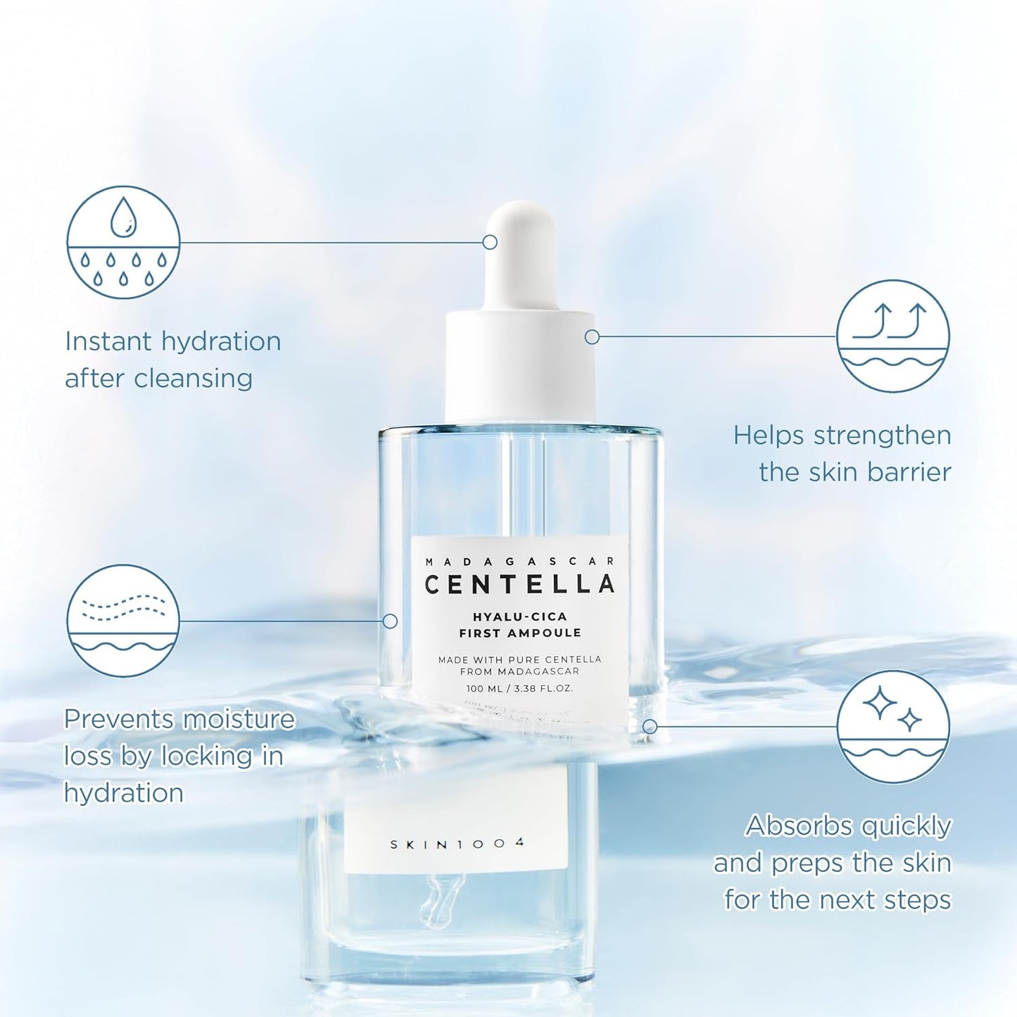 SKIN1004 Hyalu-Cica First Ampoule 100ml - SKIN1004 K-Beauty