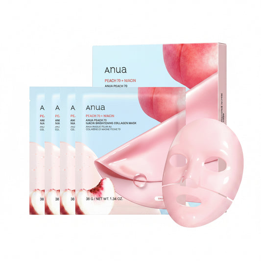Anua Peach 70 Niacin Brightening Collagen Mask - Korean Peach Niacinamide Collagen Mask K-Beauty
