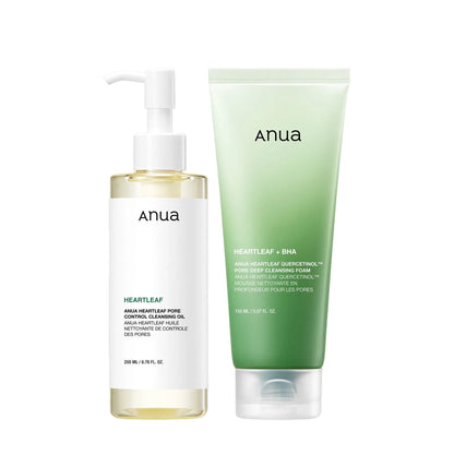 Anua Heartleaf Double Cleanse Duo on a plain white background