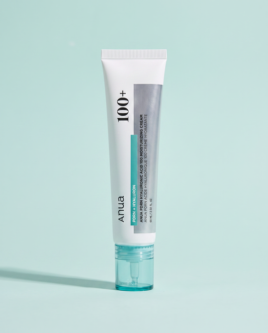 Anua PDRN Hyaluronic Acid 100 Moisturizing Cream 60ml - mint and white tube on a pale mint background