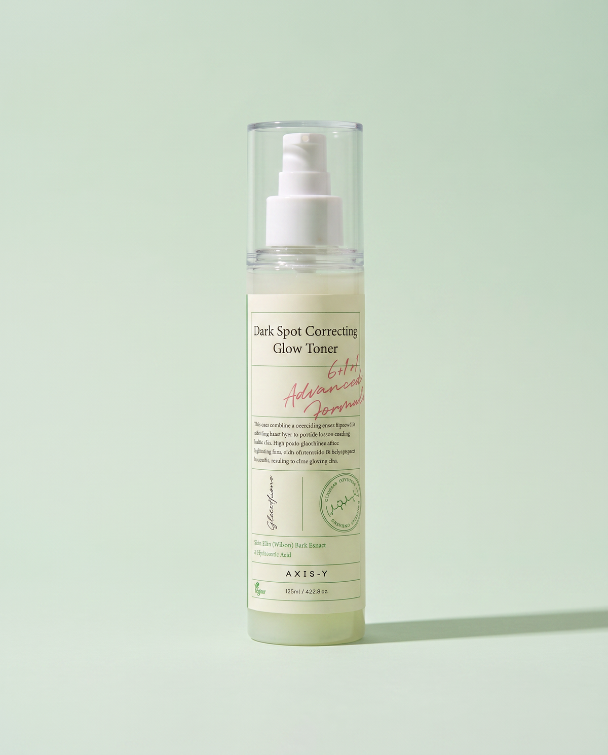 AXIS-Y Dark Spot Correcting Glow Toner 125ml - toner spray bottle on a cream background