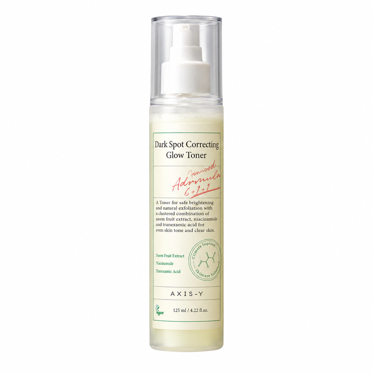 AXIS-Y Dark Spot Correcting Glow Toner 125ml on a plain white background