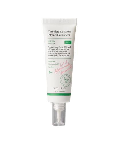AXIS-Y No-Stress Physical Sunscreen SPF50 50ml on a plain white background