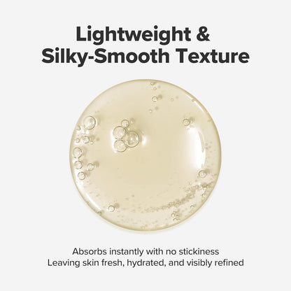 A drop of the lightweight, silky-smooth texture that absorbs instantly with no stickiness