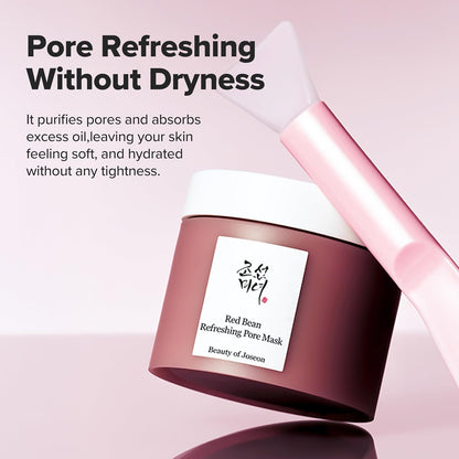 Pore refreshing without dryness: the jar with a pink spatula, purifies pores and absorbs oil while leaving skin soft