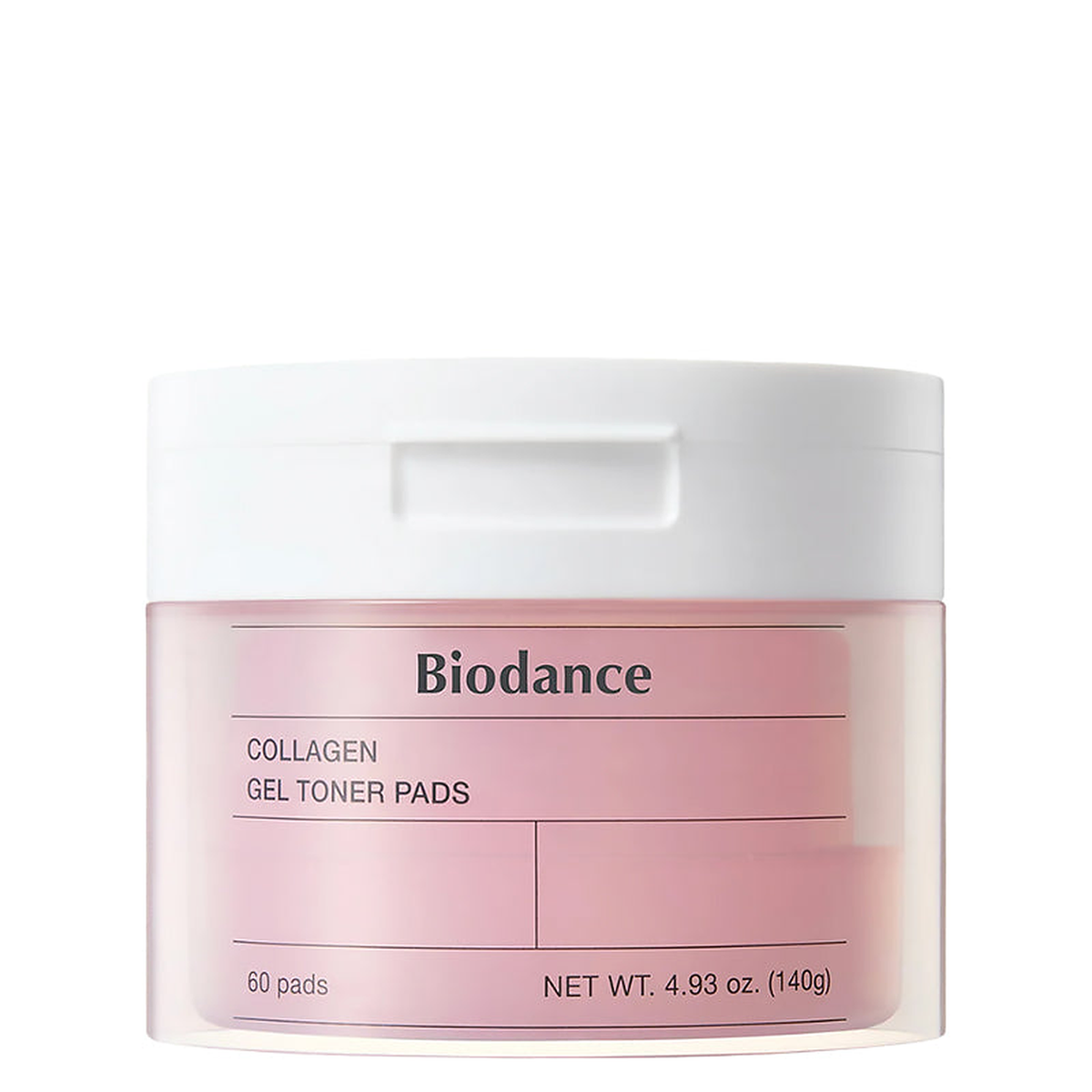 Biodance Collagen Gel Toner Pads 60 Pads 140g on a plain white background