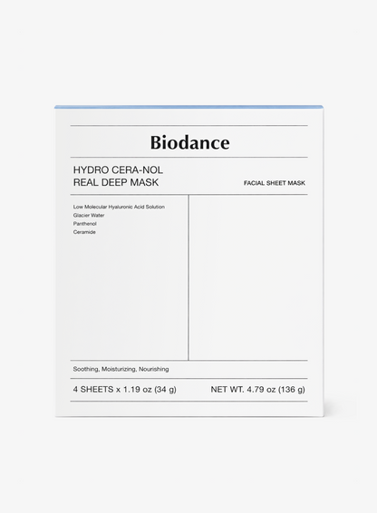 Biodance Hydro Cera-nol Deep Mask 4 Pack on a plain white background