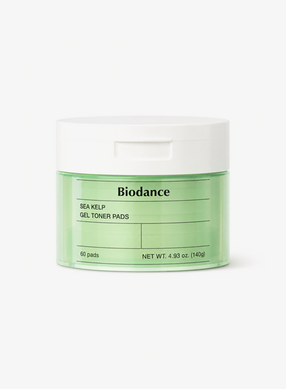 Biodance Sea Kelp Gel Toner Pads 60 Pads 140g on a plain white background