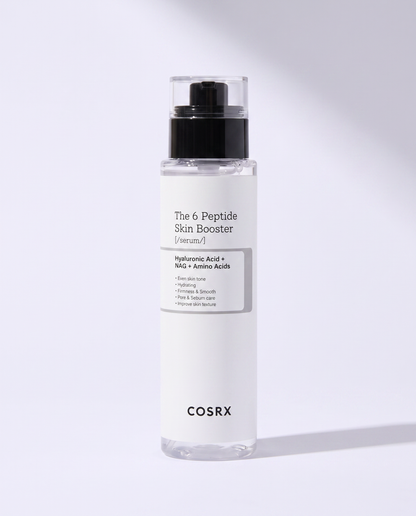 COSRX 6X Peptide Collagen Booster Toner 150ml - frosted pump bottle, front label, white background