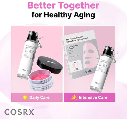Better together for healthy ageing: the serum for daily care and the Peptide Collagen Lifting Glow Hydrogel Mask for intensive care
