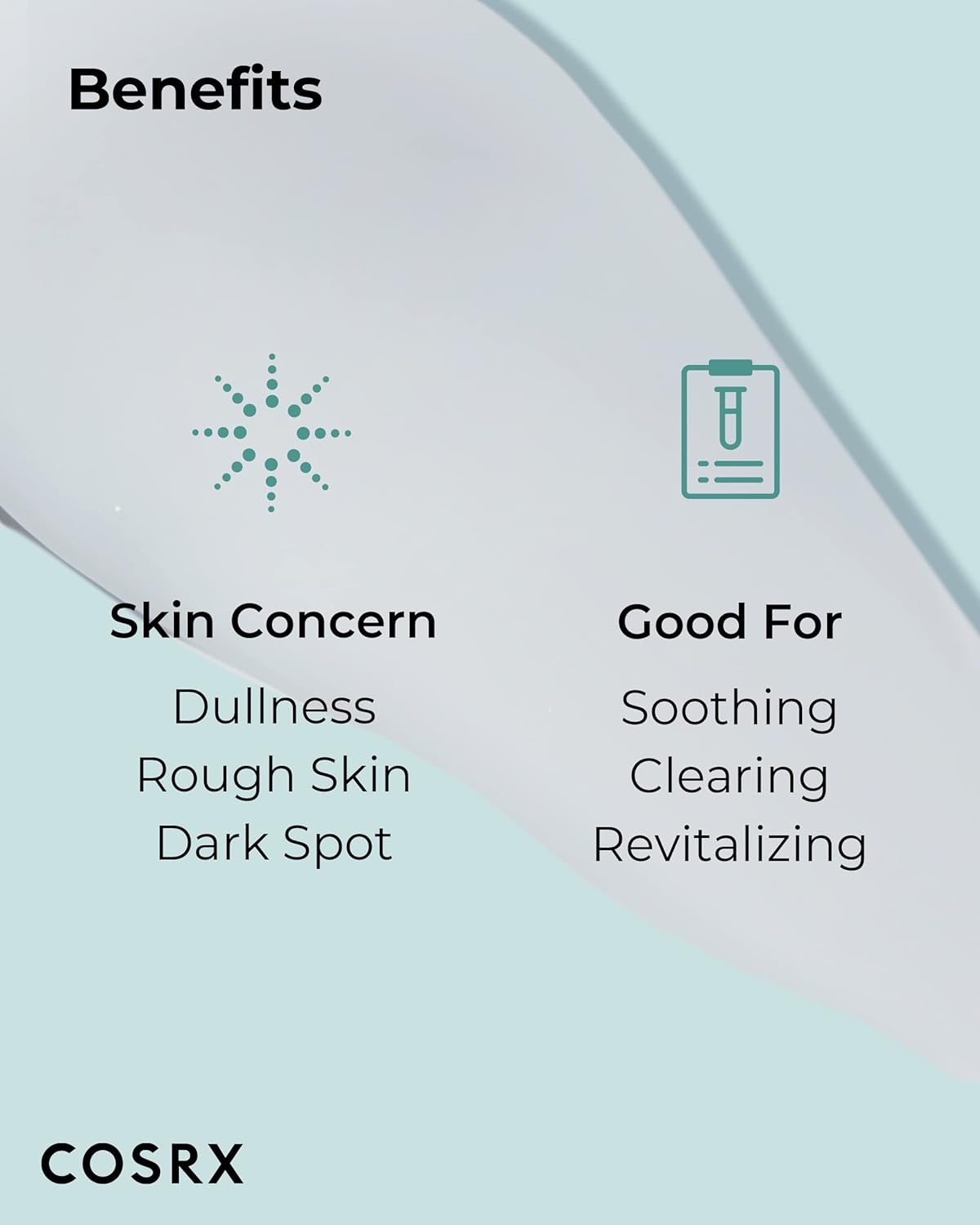 Benefits: for the skin concerns dullness, rough skin and dark spots, good for soothing, clearing and revitalising