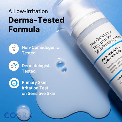 A low-irritation derma-tested formula: non-comedogenic tested, dermatologist tested, irritation tested on sensitive skin