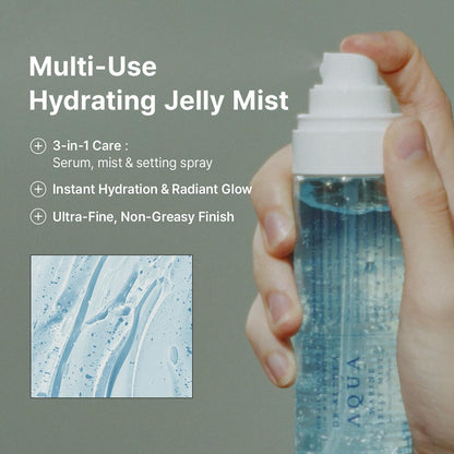 Multi-use hydrating jelly mist: three-in-one serum, mist and setting spray with an ultra-fine, non-greasy finish
