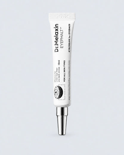 Dr.Melaxin Eyephalt Eyebag Cream 10ml on a coloured background