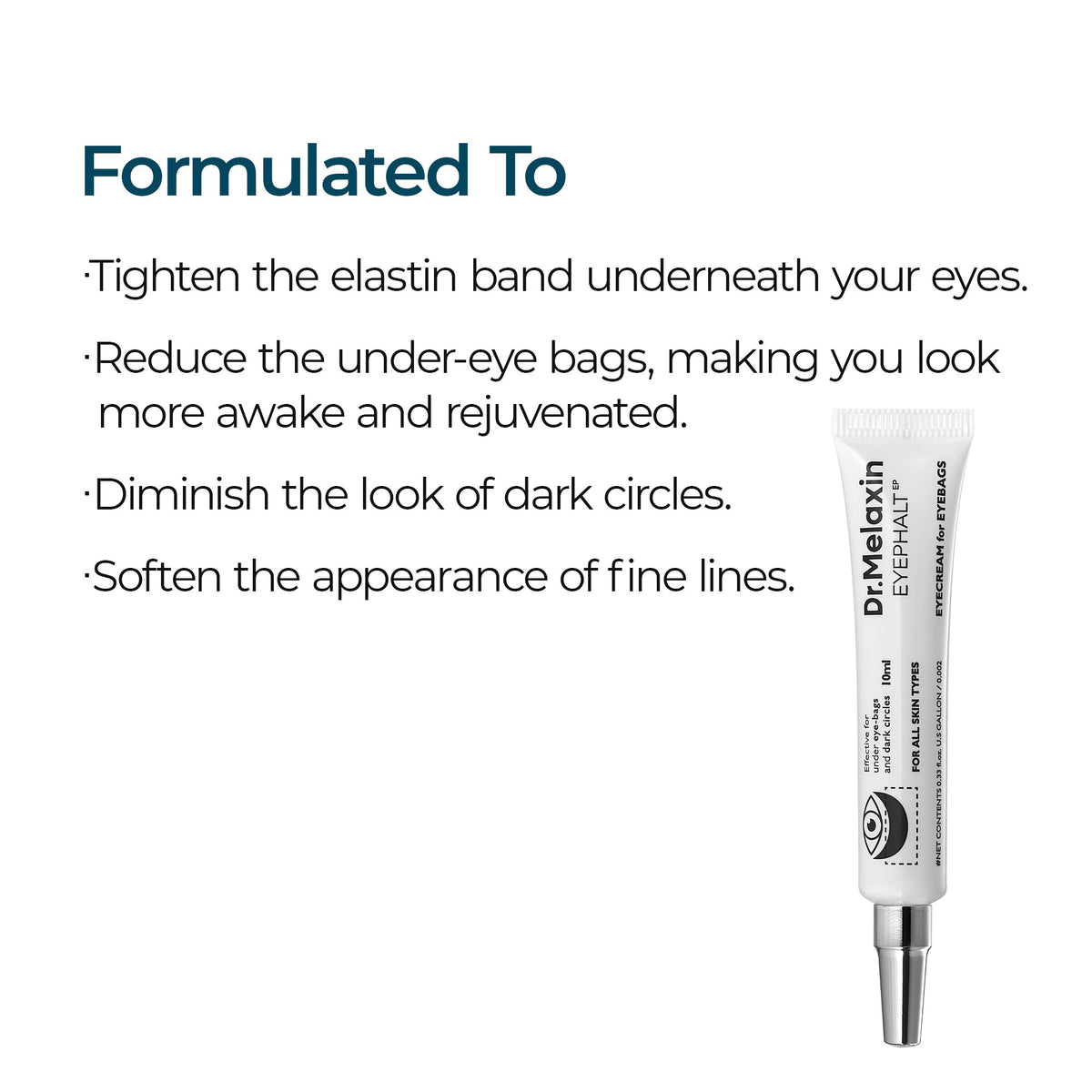 Dr.Melaxin Eyephalt Eyebag Cream 10ml - Benefits