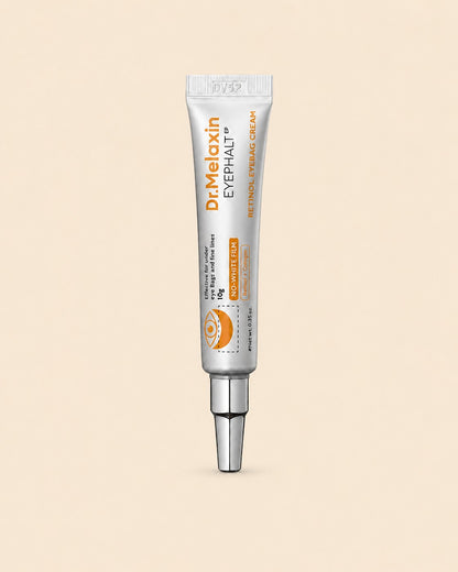 Dr.Melaxin Eyephalt Retinol Eyebag Cream 10g on a coloured background