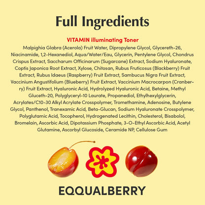 Eqqualberry Vitamin Illuminating Toner - Eqqualberry K-Beauty