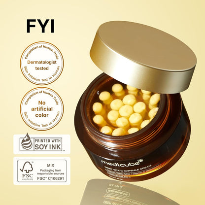 Certification marks for the jar: dermatologist tested, no artificial colour, printed with soy ink and FSC mix packaging