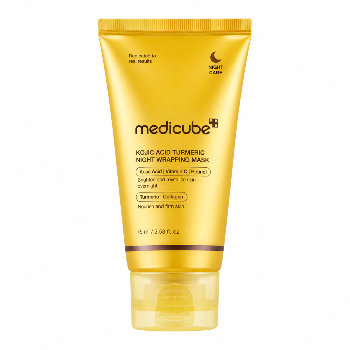 Medicube Kojic Acid Turmeric Night Wrapping Mask 75ml on a plain white background