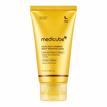 Medicube Kojic Acid Turmeric Night Wrapping Mask 75ml on a plain white background