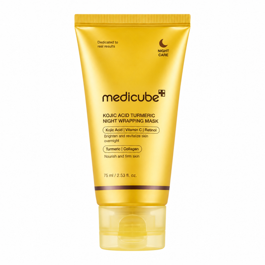 Medicube Kojic Acid Turmeric Night Wrapping Mask 75ml on a plain white background
