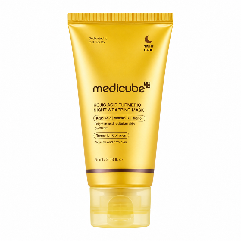 Medicube Kojic Acid Turmeric Night Wrapping Mask 75ml on a plain white background