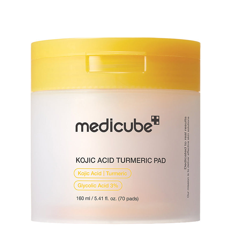Medicube Kojic Acid Turmeric Pad 70 Pads on a plain white background