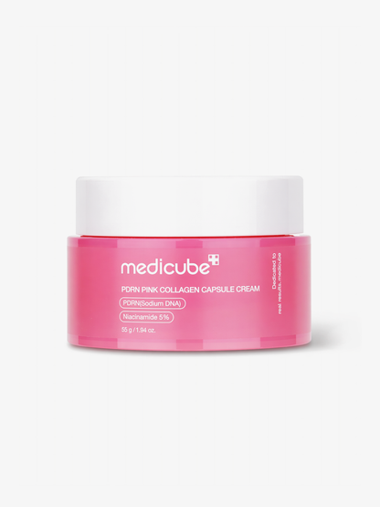Medicube PDRN Pink Collagen Capsule Cream 55g on a plain white background