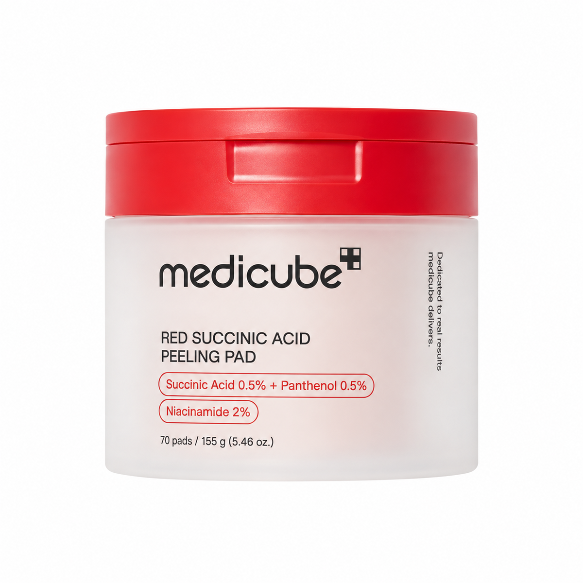 Medicube Red Succinic Acid Peeling Pad 70 Pads on a plain white background