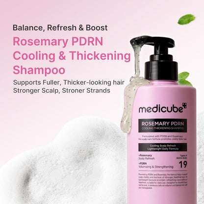 Balance, refresh and boost: the pink pump bottle in foam, supports fuller thicker-looking hair and a stronger scalp