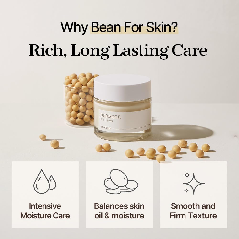 Why bean for skin: the jar beside soybeans, with intensive moisture care, balanced oil and moisture, smooth and firm texture