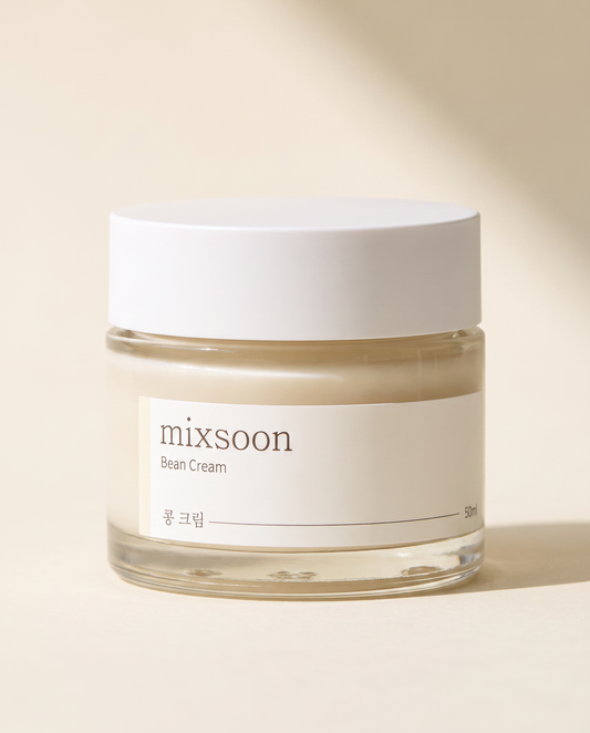 Mixsoon Bean Cream 50ml - closed cream jar on a beige background