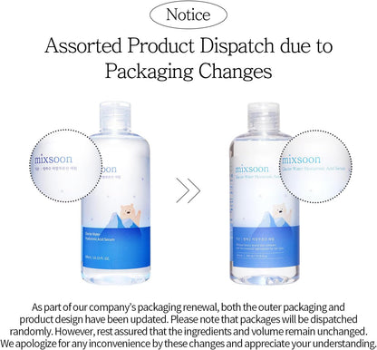 Notice: assorted product dispatch due to packaging changes, the old and new bottle designs side by side