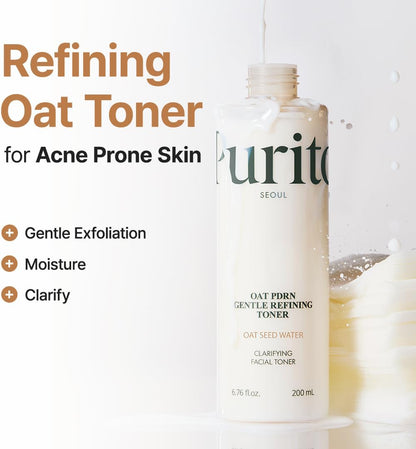 Refining oat toner for acne-prone skin: the bottle in a splash of toner, gentle exfoliation, moisture and clarity