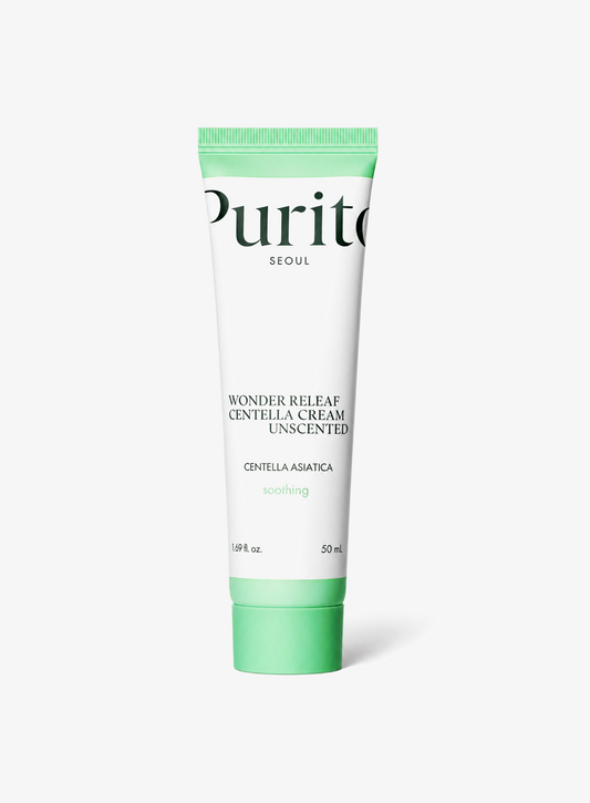 PURITO Wonder Releaf Centella Cream 50ml on a plain white background