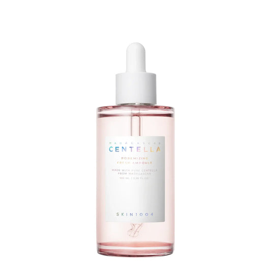 SKIN1004 Centella Poremizing Ampoule 100ml - pink ampoule bottle, front label, white background