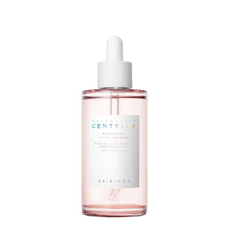 SKIN1004 Centella Poremizing Ampoule 100ml - pink ampoule bottle, front label, white background
