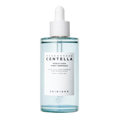 SKIN1004 Hyalu-Cica First Ampoule 100ml - clear ampoule bottle, front label, white background