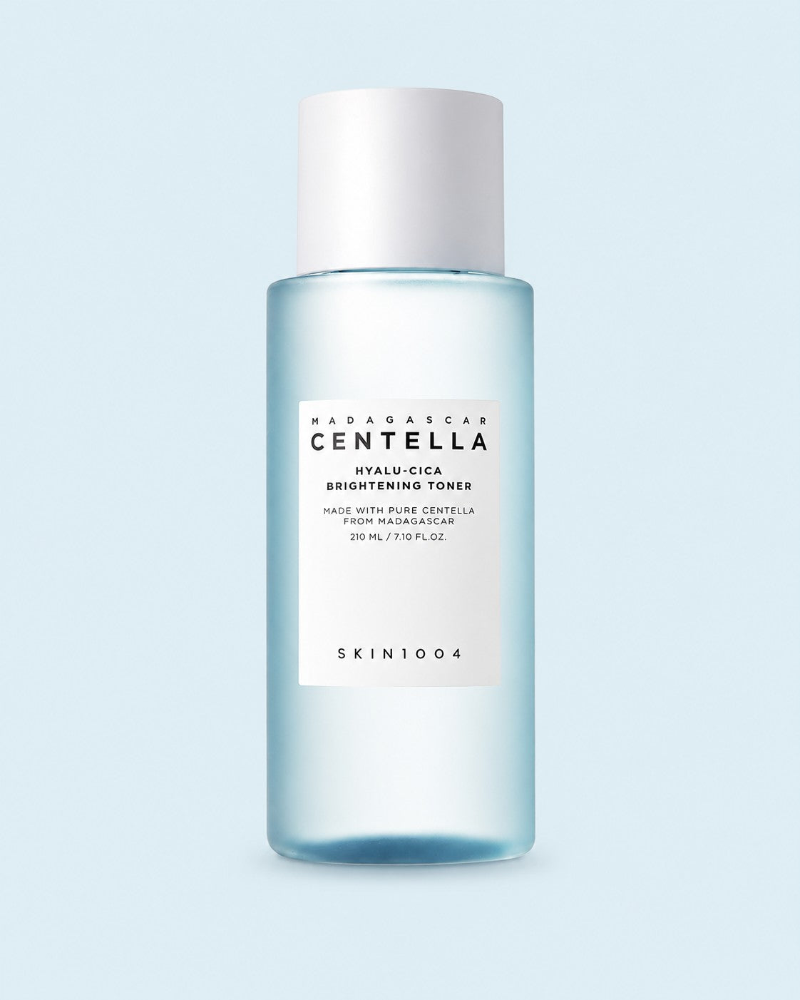 SKIN1004 Madagascar Centella Hyalu-Cica Brightening Toner 210ml on a coloured background