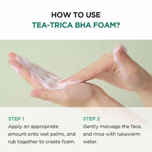 SKIN1004 Madagascar Centella Tea-Trica BHA Foam 125ml - How to use