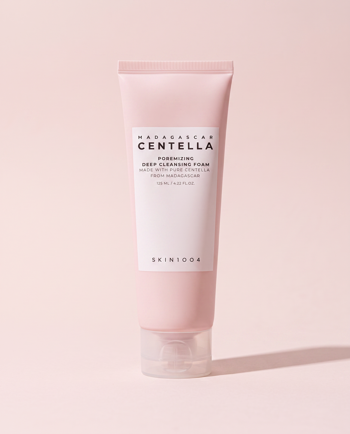 SKIN1004 Poremizing Deep Cleansing Foam 125ml - pink cleansing foam tube on a white background