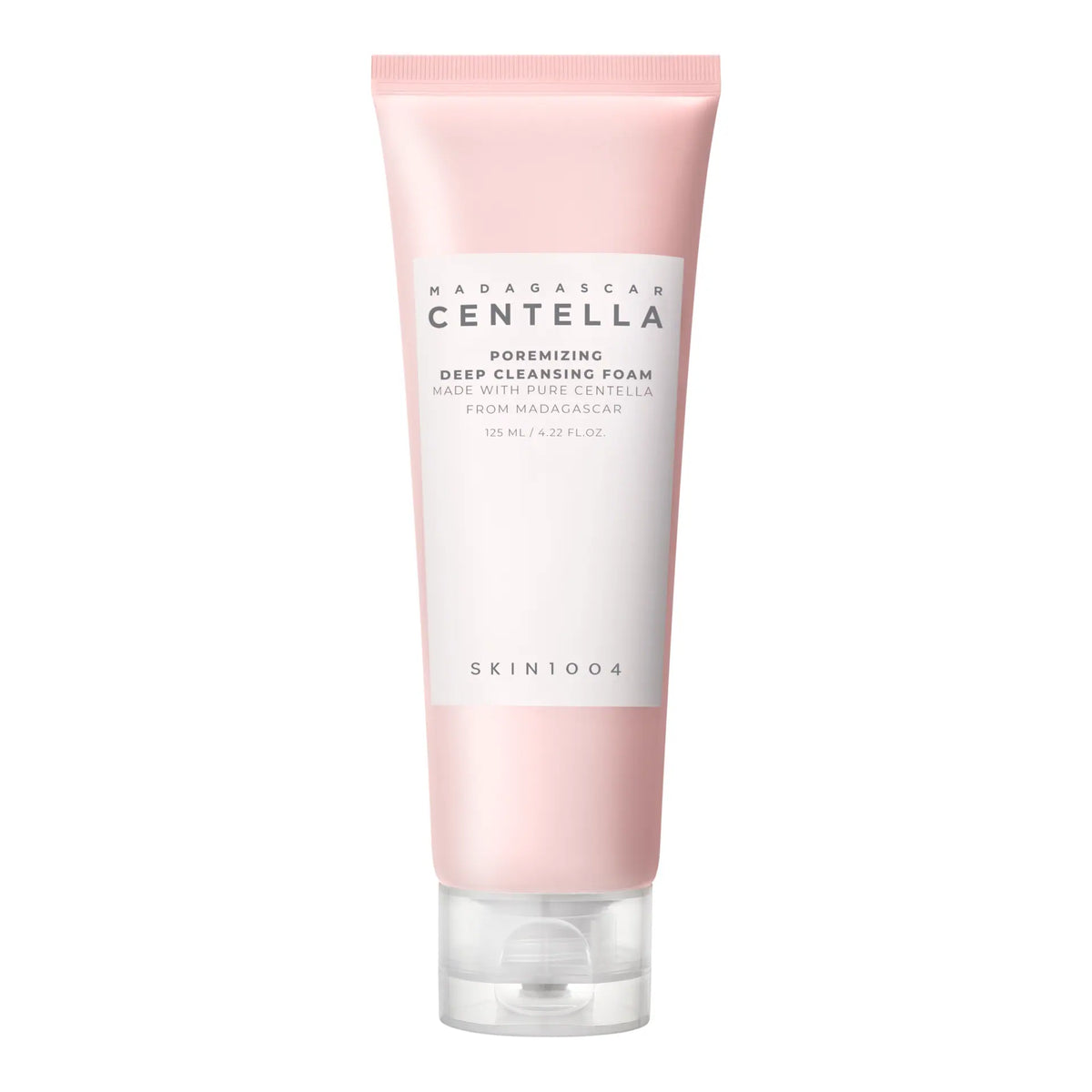 SKIN1004 Poremizing Deep Cleansing Foam 125ml - pink cleansing foam tube, front label, white background