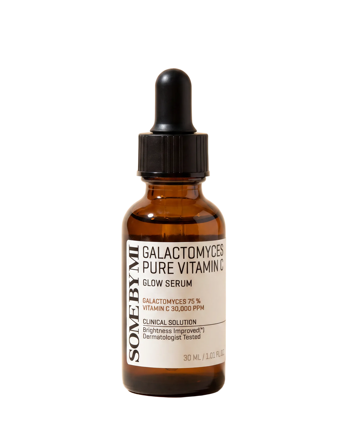 Some By Mi Galactomyces Vitamin C Serum 30ml - amber dropper bottle on a white background