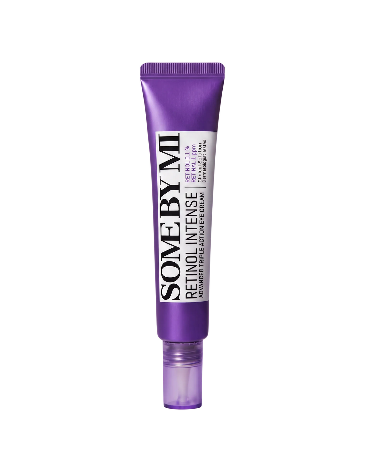 Some By Mi Retinol Intense Eye Cream 30ml - purple eye cream tube on a lilac background